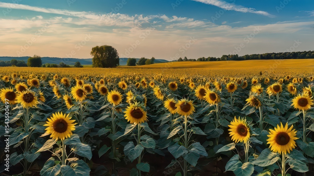 Obraz premium field of sunflowers