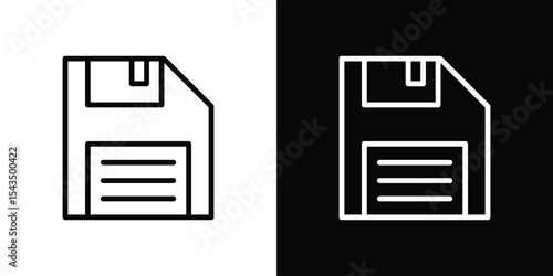 Floppy disk icon filled flat sign concept for web design.