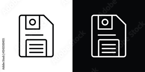 Floppy disk icon filled flat sign concept for web design.