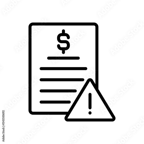dollar warning sign icon