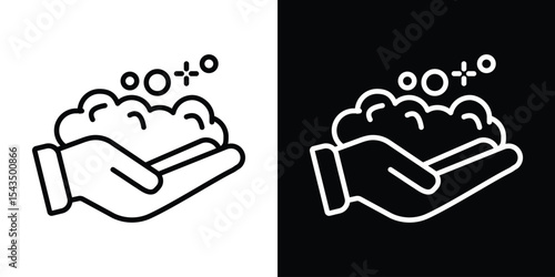 Foam icon filled flat sign concept for web design.
