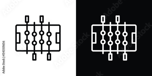 Foosball icon filled flat sign concept for web design.