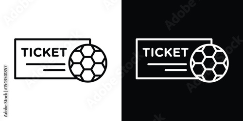 Football tickets icon filled flat sign concept for web design.