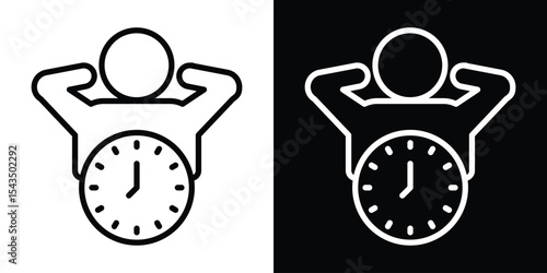 Free time icon filled flat sign concept for web design.