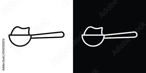 full spoon icon filled flat sign concept for web design.