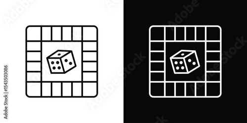 Game board icon filled flat sign concept for web design.