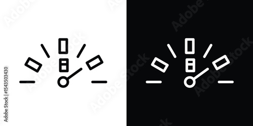Gauge icon filled flat sign concept for web design.