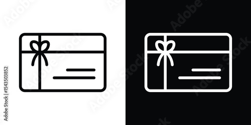Gift card icon filled flat sign concept for web design.