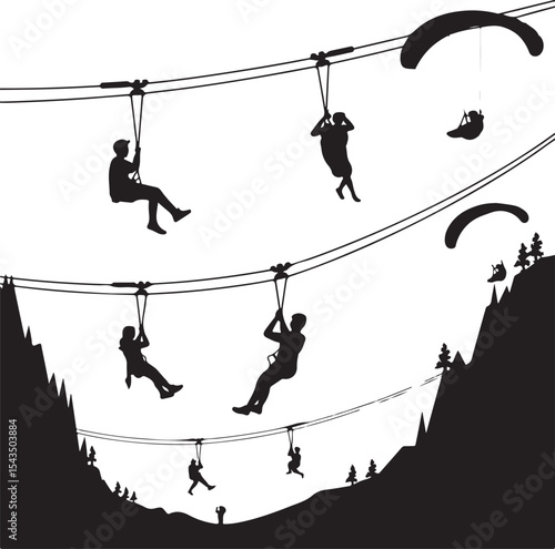 Climber Rappelling Down Cliff Silhouette

Extreme Rappelling Action Vector Scene

Mountain Rappelling Gear Silhouette Design

Rappeller Hanging on Rock Face Vector Art

Vertical Descent Adventure Silh