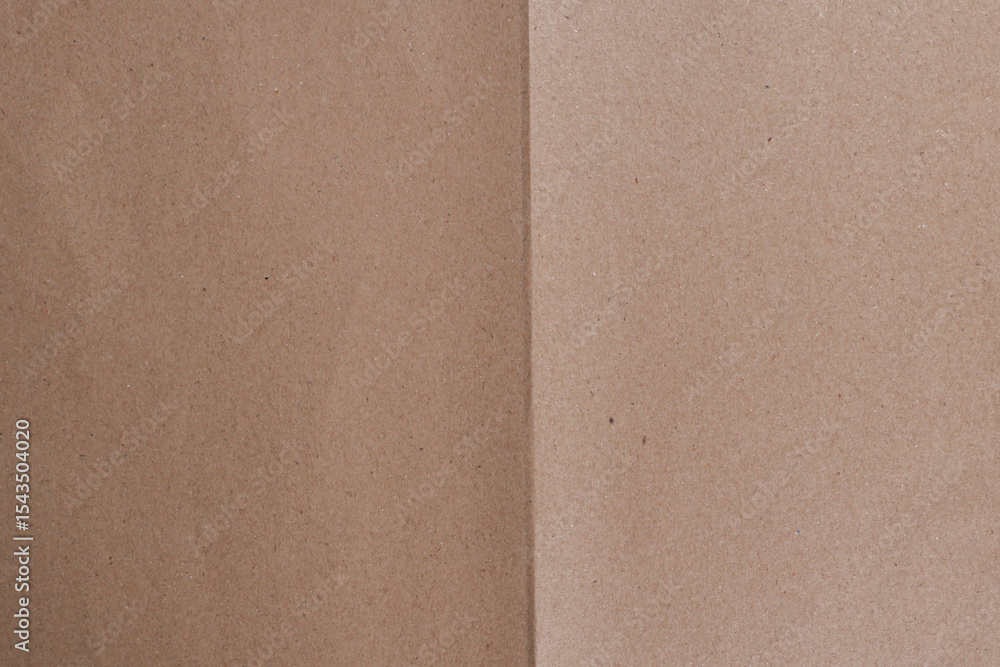 Fototapeta premium Plain Folded Brown Kraft Paper Background