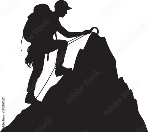 Climber Rappelling Down Cliff Silhouette

Extreme Rappelling Action Vector Scene

Mountain Rappelling Gear Silhouette Design

Rappeller Hanging on Rock Face Vector Art

Vertical Descent Adventure Silh