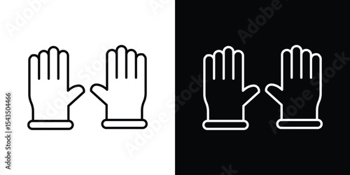 Gloves icon filled flat sign concept for web design.