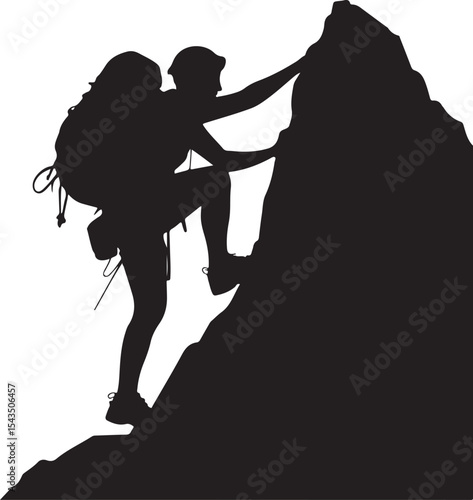 Climber Rappelling Down Cliff Silhouette

Extreme Rappelling Action Vector Scene

Mountain Rappelling Gear Silhouette Design

Rappeller Hanging on Rock Face Vector Art

Vertical Descent Adventure Silh