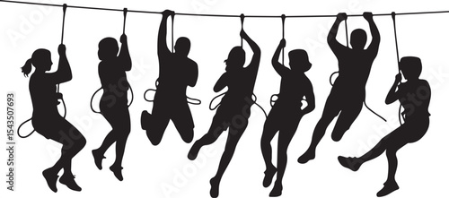 Climber Rappelling Down Cliff Silhouette

Extreme Rappelling Action Vector Scene

Mountain Rappelling Gear Silhouette Design

Rappeller Hanging on Rock Face Vector Art

Vertical Descent Adventure Silh