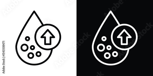 High cholesterol icon filled flat sign concept for web design.