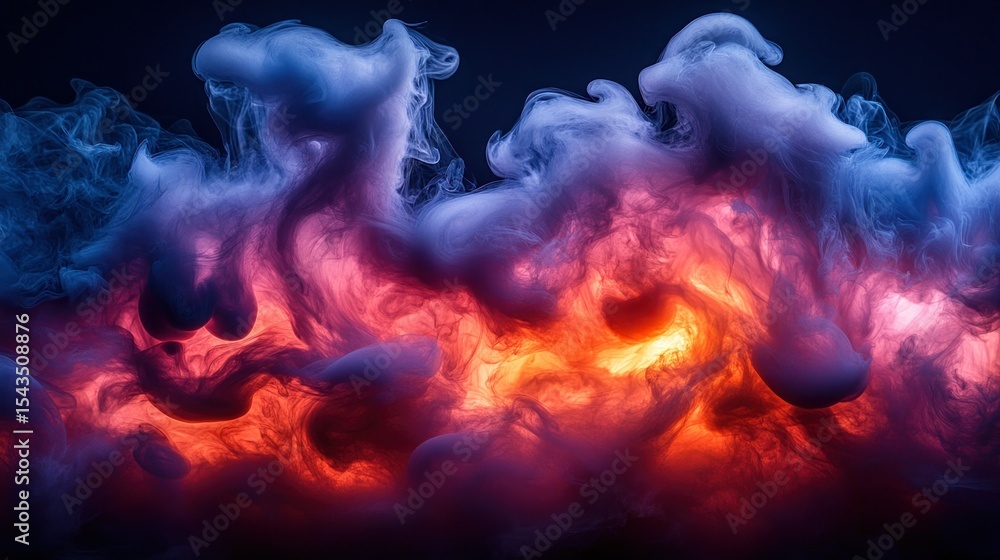 Fototapeta premium Abstract smoke art, vibrant colors