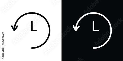 History icon filled flat sign concept for web design.