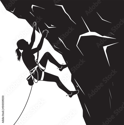 Climber Rappelling Down Cliff Silhouette

Extreme Rappelling Action Vector Scene

Mountain Rappelling Gear Silhouette Design

Rappeller Hanging on Rock Face Vector Art

Vertical Descent Adventure Silh