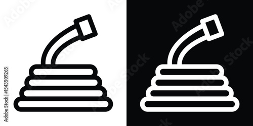 Hose icon filled flat sign concept for web design.