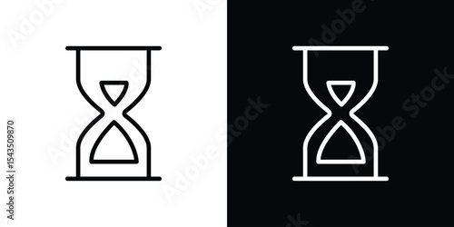 Hourglass end icon filled flat sign concept for web design.