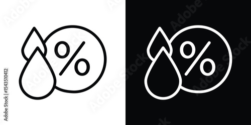 Humidity icon filled flat sign concept for web design.