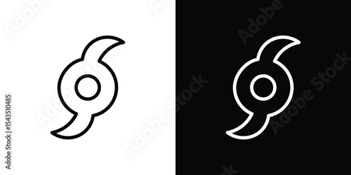 Hurricane icon filled flat sign concept for web design.