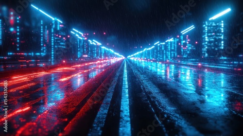 Futuristic glowing pathway