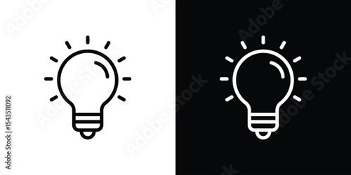 Idea icon filled flat sign concept for web design.