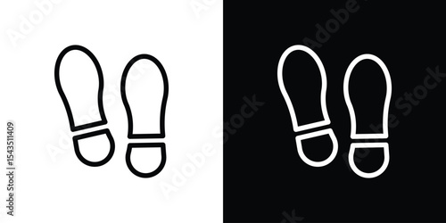 Imprint soles shoes icon filled flat sign concept for web design.