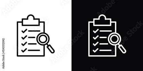 Inspection icon filled flat sign concept for web design.