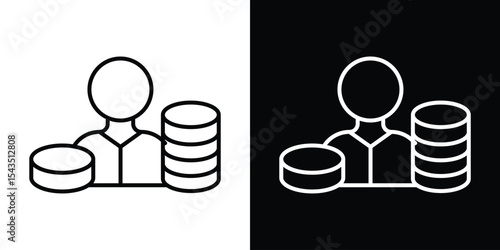 Investor icon filled flat sign concept for web design.