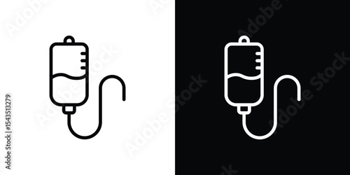IV bag icon filled flat sign concept for web design.