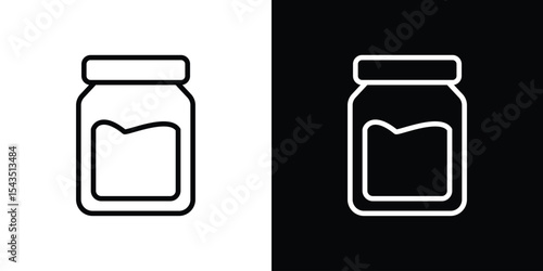 Jar icon filled flat sign concept for web design.