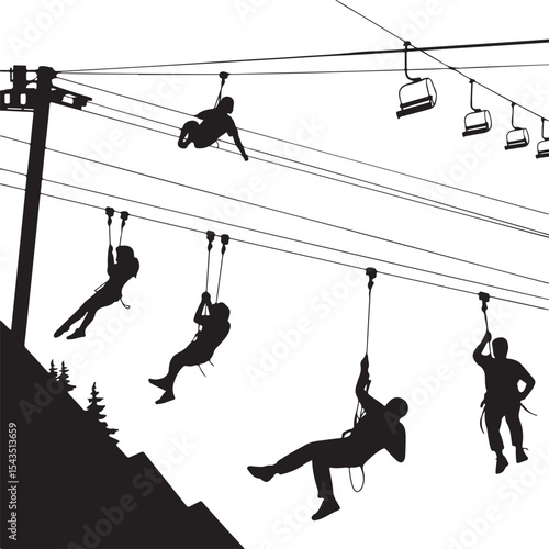 Climber Rappelling Down Cliff Silhouette

Extreme Rappelling Action Vector Scene

Mountain Rappelling Gear Silhouette Design

Rappeller Hanging on Rock Face Vector Art

Vertical Descent Adventure Silh