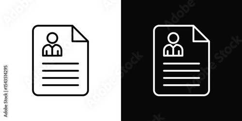Job candidate icon filled flat sign concept for web design.