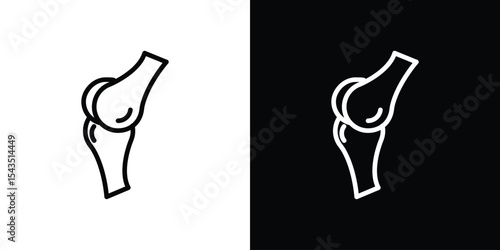 Joint icon filled flat sign concept for web design.
