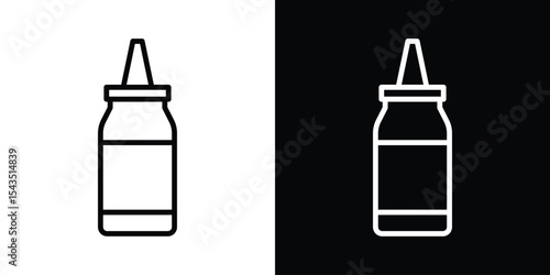 Ketchup icon filled flat sign concept for web design.