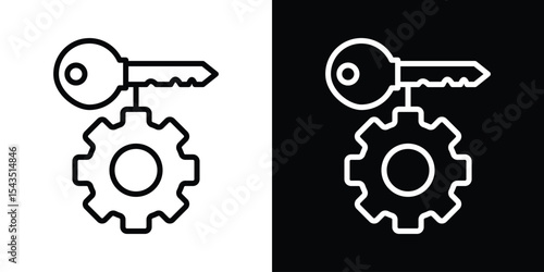 Key factor icon filled flat sign concept for web design.