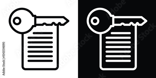 Key takeaway icon filled flat sign concept for web design.