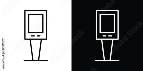 Kiosk icon filled flat sign concept for web design.