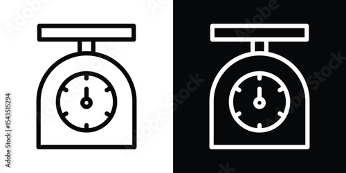 Kitchen scales icon filled flat sign concept for web design.