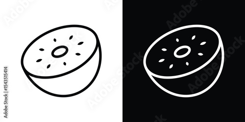 Kiwi icon filled flat sign concept for web design.