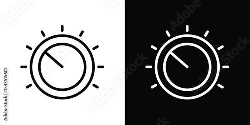 Knob icon filled flat sign concept for web design.