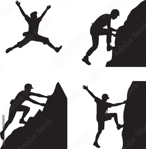 Climber Rappelling Down Cliff Silhouette

Extreme Rappelling Action Vector Scene

Mountain Rappelling Gear Silhouette Design

Rappeller Hanging on Rock Face Vector Art

Vertical Descent Adventure Silh