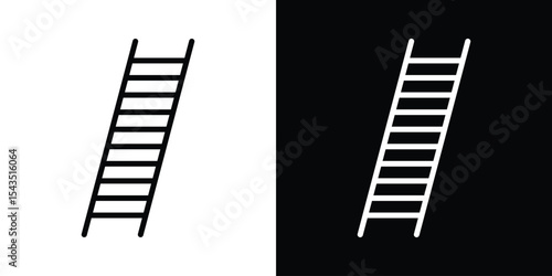 Ladder icon filled flat sign concept for web design.