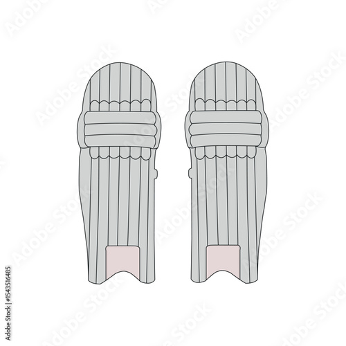 Cricket Pads Vector and Illustration White Background.