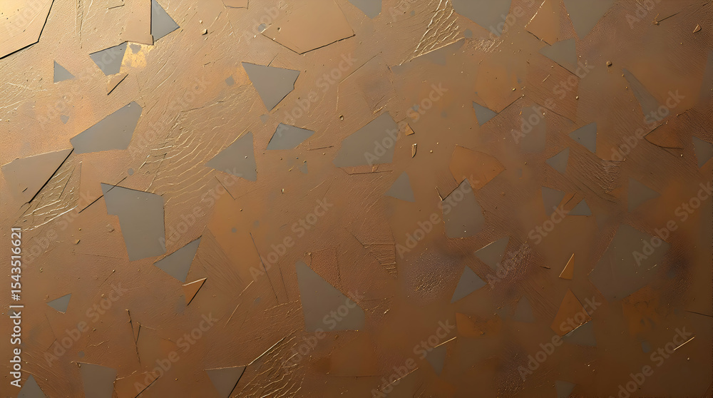 Cast Bronze Surface Photorealistic Rendering – Split Background Texture with Dramatic Light & Shadow – High-Resolution 3D Metal Material