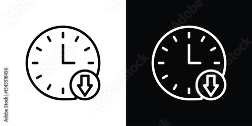 Less time icon filled flat sign concept for web design.