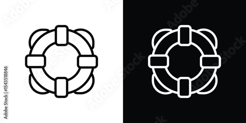 Life buoy icon filled flat sign concept for web design.