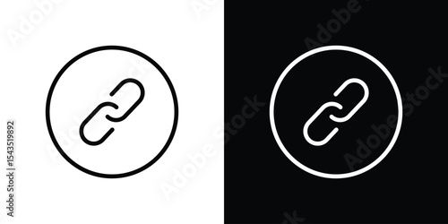 Link icon filled flat sign concept for web design.